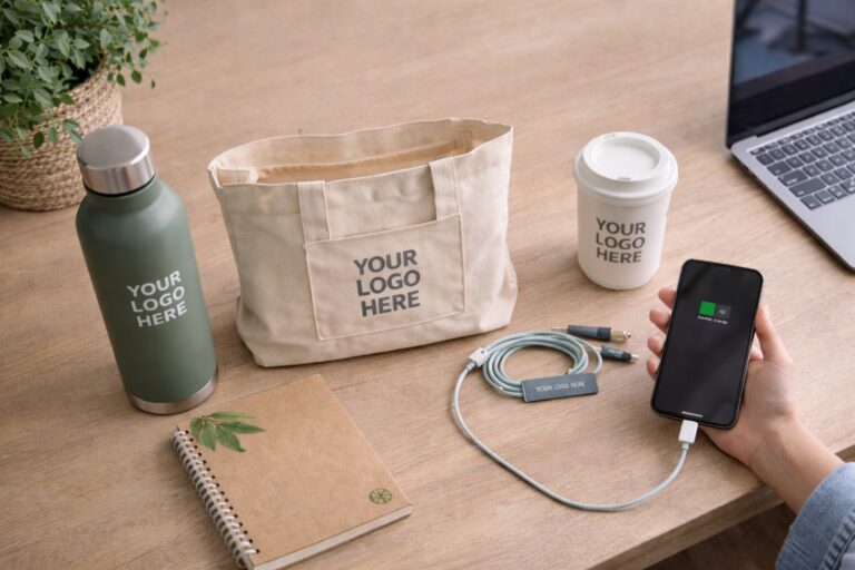 promotional giveaway ideas for Gen Z featuring reusable and tech accessories