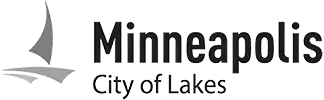Minneapolis City of Lakes logo in gray color
