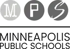 Minneapolis Public Schools logo in gray color