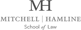Mitchell Hamline School of Law logo in gray color