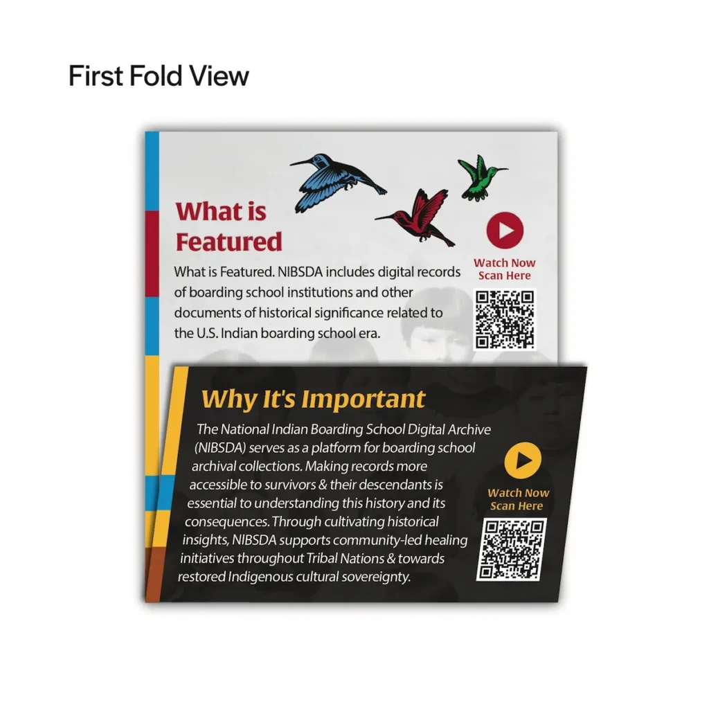 A unique tri-fold business card that makes a memorable impression with its innovative design and functionality