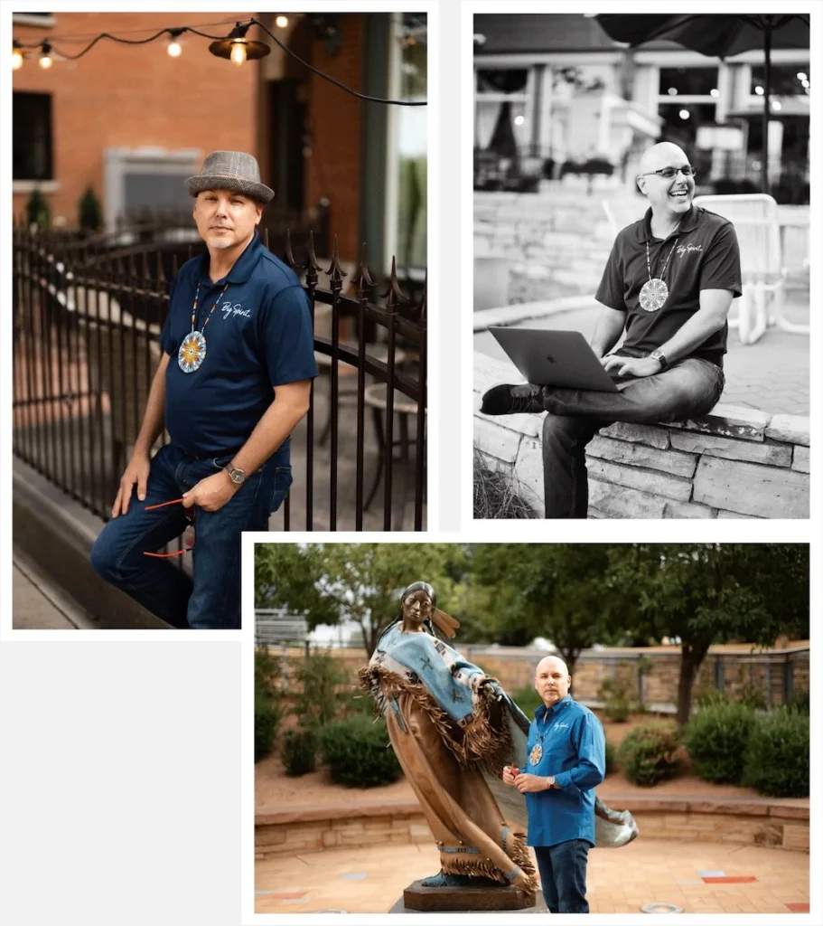 Photo collage of Shanne Soulier, owner of Big Spirit Inc