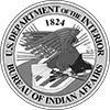 US Department of the Interior Bureau of Indian Affairs logo in gray color